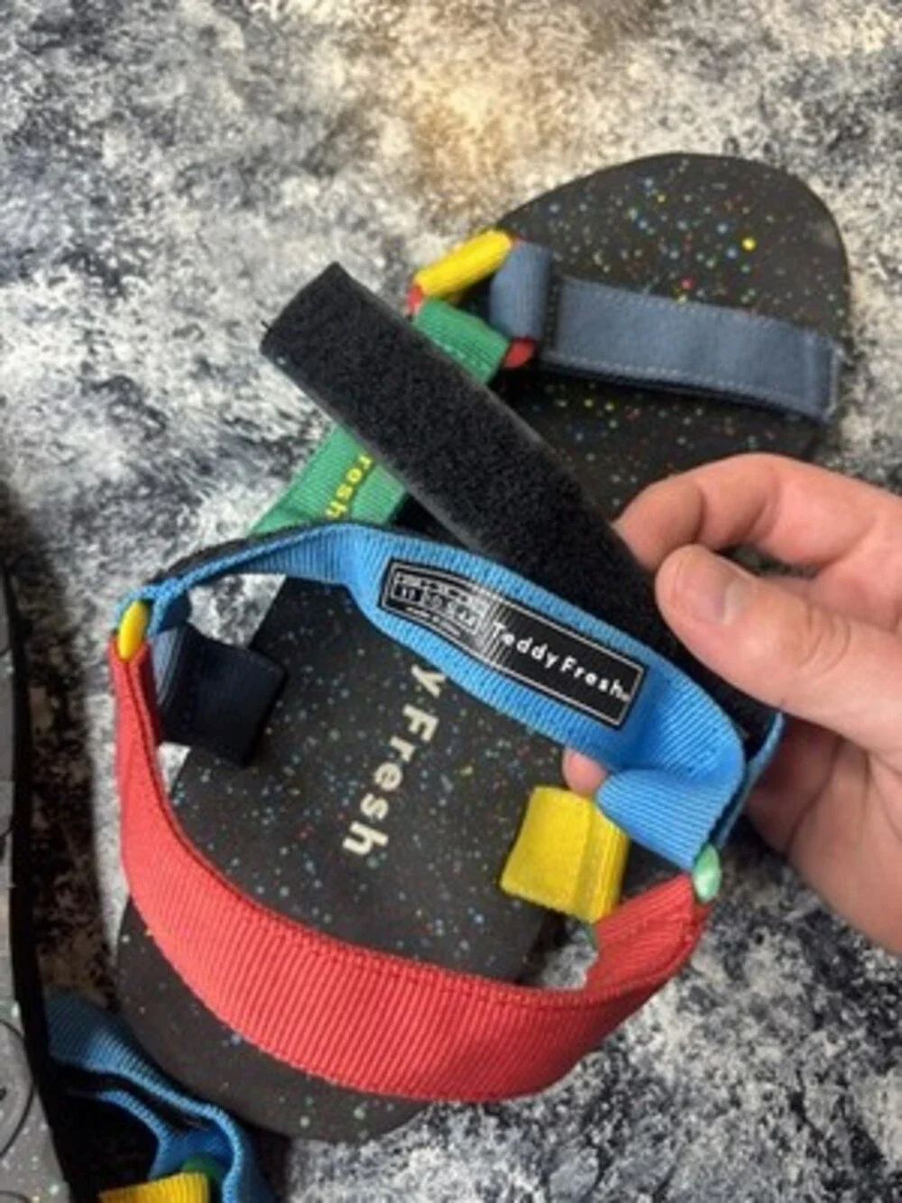 Teddy Fresh Combat Ready Warrior Sandal Multicolored Adjustable Mens 11 NWT